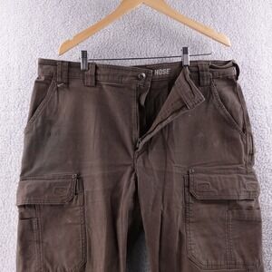 Duluth Trading Co Work Wear Flex Fire Hose  Mens 40x30 Brown Cargo Utility